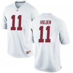 Men's Alabama Crimson Tide #11 Traeshon Holden White Game NCAA College Football Jersey 2403JBQC3